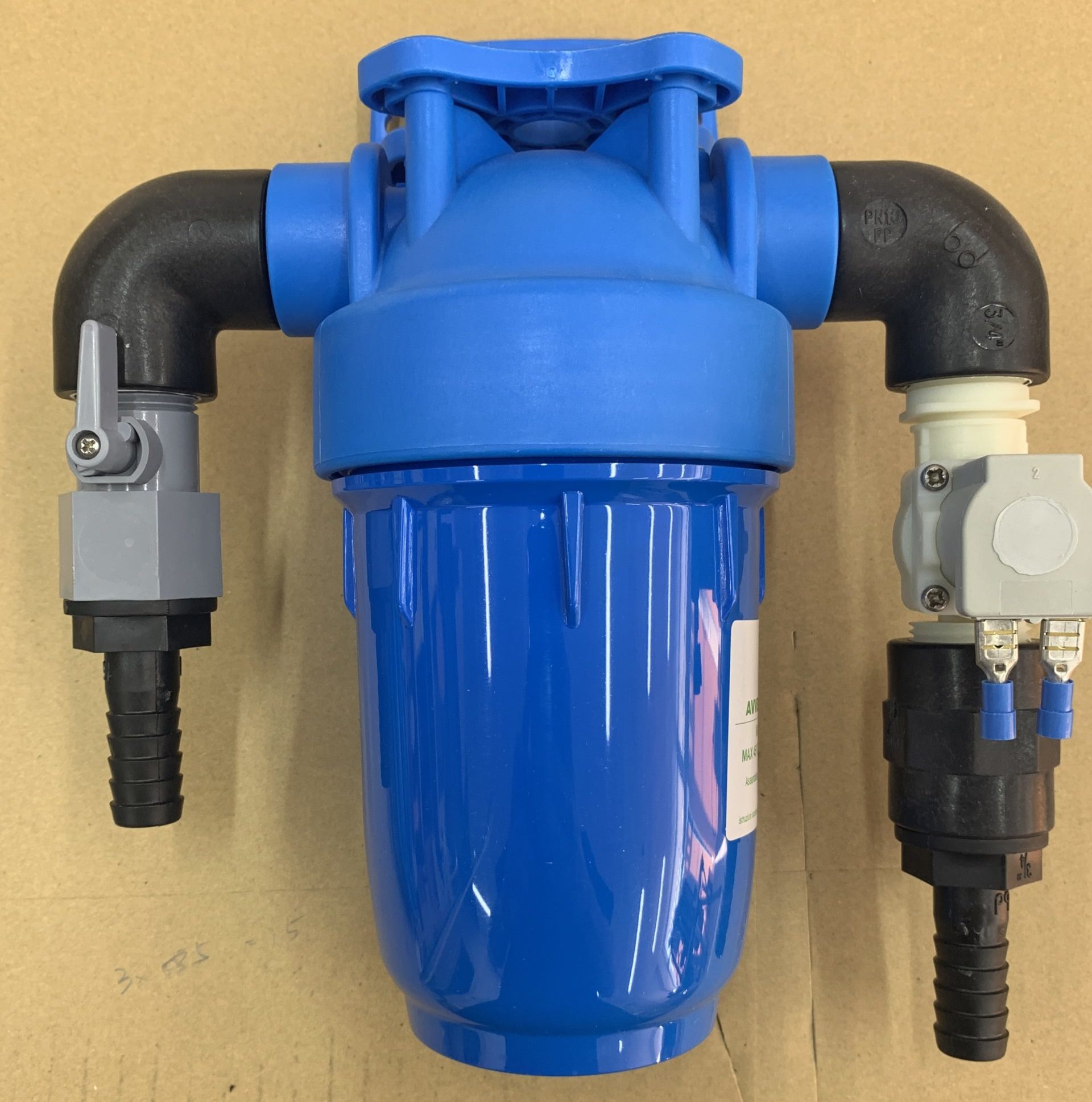 【電磁弁付・活性炭フィルターハウジング】ボート・ヨット用造水機/マリン造水機/海水淡水化装置